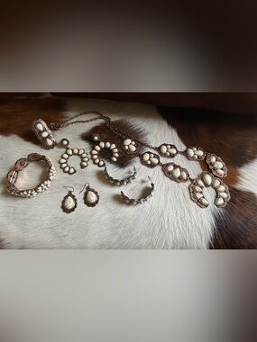 Western White Faux Copper Jewelry set
